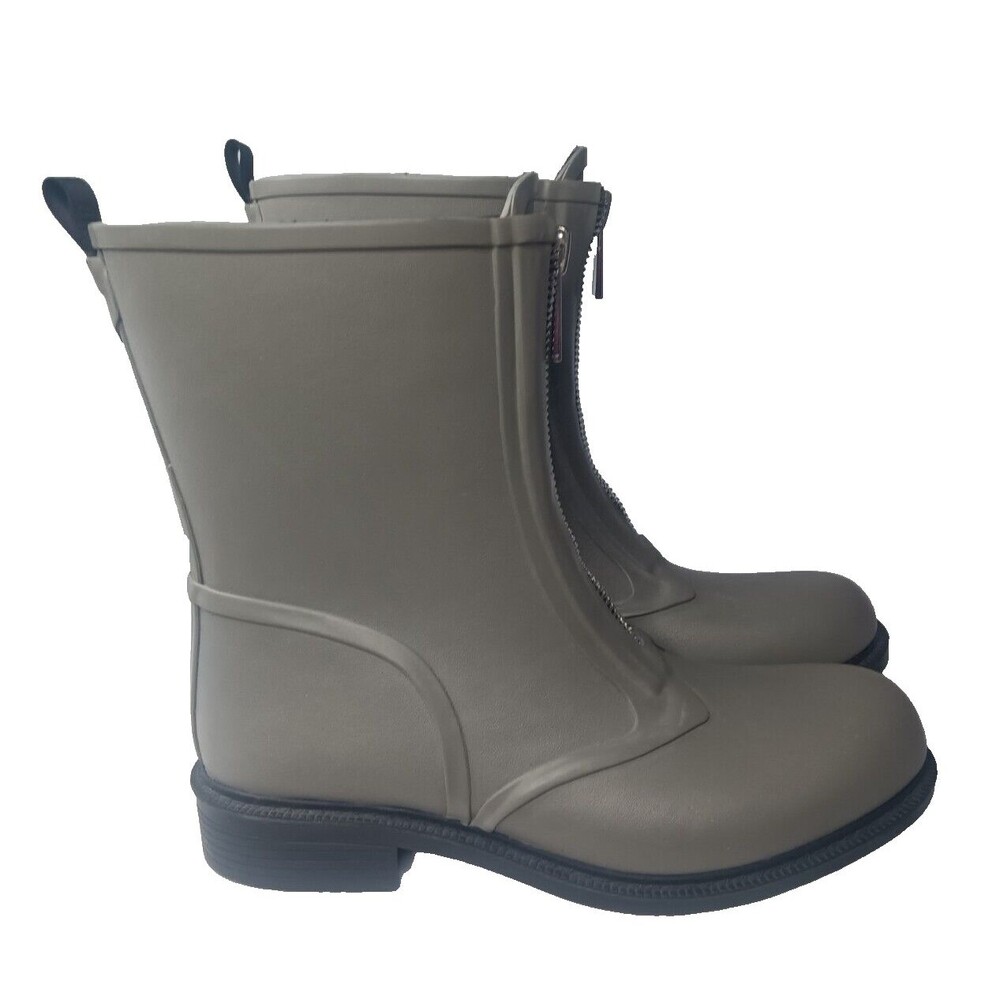 FRYE Storm Zip Rain Boots  Women's Size 10 M Grey
